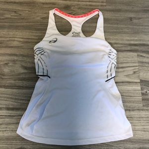 ASICS White Athletic Workout Tank Top, X-Small